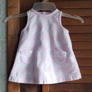 Epk 6month pink and white dress with pockets